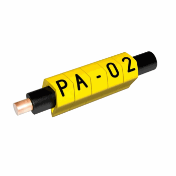 Partex Cable Marker 6 Black On Yellow PA1RBY6