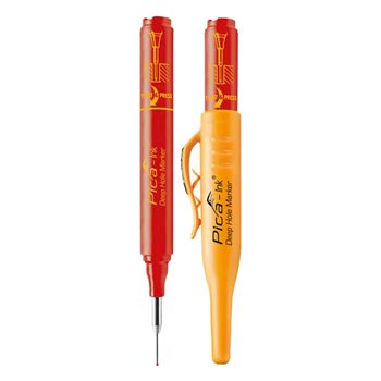 Pica Permanent Ink Marker RED 15040 - Marker for Deep Holes