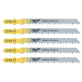 Milwaukee Jigsaw Blades 75mm Clean & Splinter Free T101D 5 Pack 4932274351