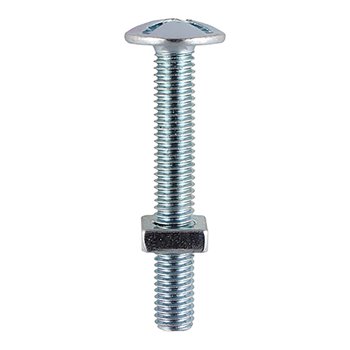 TIMco Roofing Bolts C/W Square Nuts Box of 100 M6 X 40mm 0640RB M640