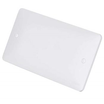 Hager 2 Gang Blank Plate White