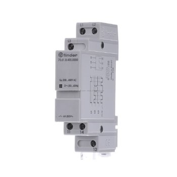 Finder Phase Failure Relay 208-480V AC 6A Din Rail Mount