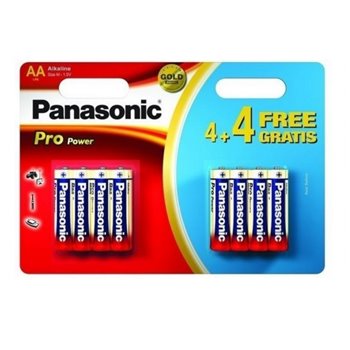 Panasonic ProPower 1.5V AA Batteries LR6 4+4 Pack LR6PPG/8BW 4+4F