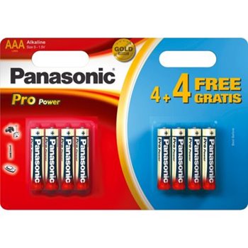 Panasonic ProPower 1.5V AAA Alkaline Batteries - 4 Pack + 4 Free