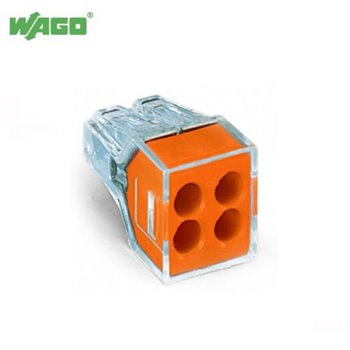 24A 4 Way WAGO PUSH WIRE® Connectors 0.75mm-2.5mm² 773-104