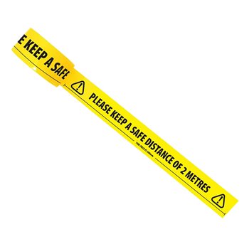 Yellow Tape for Social Distancing Marking COV19TAPE