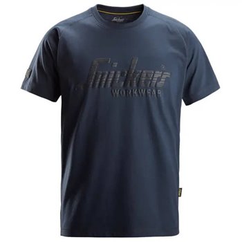 Snickers Logo T-shirt Medium Dark Navy Melange