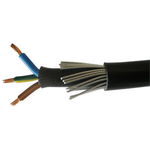 2 X 10mm & Earth SWA Armoured Cable (Per 1mtr)