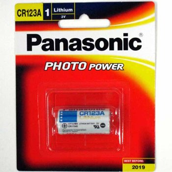 Panasonic Battery 3V Lithium CR123A - Pack Of 1