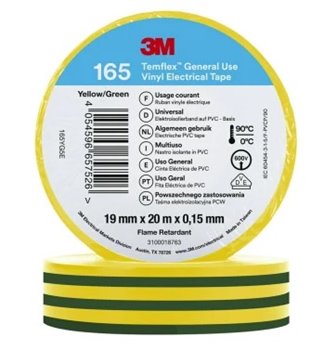 Insulating Tape Earth 19mm X 20Mtr 3M