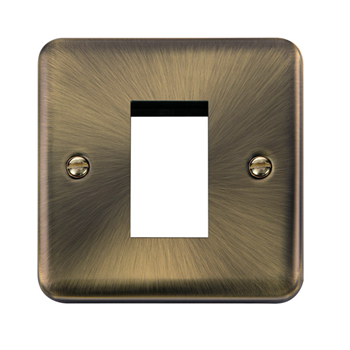Click Deco Plus 1 Gang Antique Brass Unfurnished Plate DPAB310