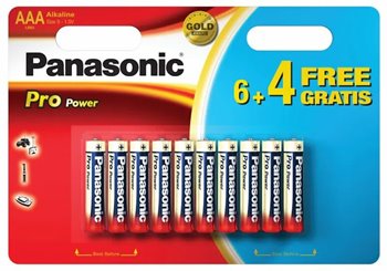 Panasonic Battery 1.5V AAA 6+4 Pack