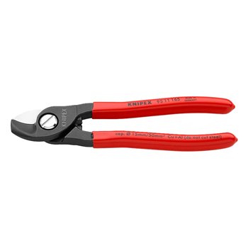 Knipex Cable Shears 165mm Burnished, Plastic Coated 95 11 165