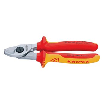 Knipex 165mm Cable Shears Chrome Plated VDE Insulated Pliers 9516165