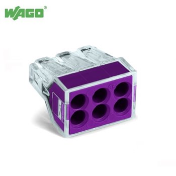 24A 6 Way WAGO PUSH WIRE® Connectors 0.75mm-2.5mm² 773-106