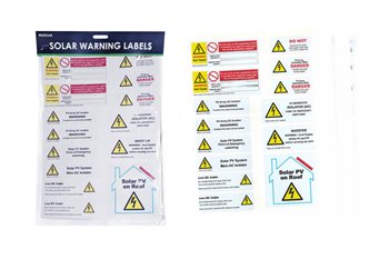 Deligo Solar Panel Warning Labels