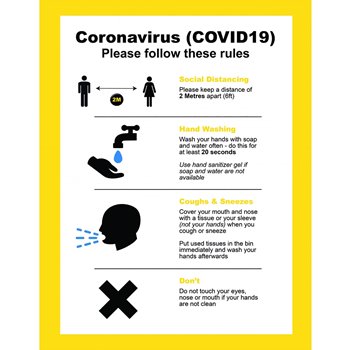 Good Practice Instruction Poster Yellow Non-Adhesive A2 CVOPY