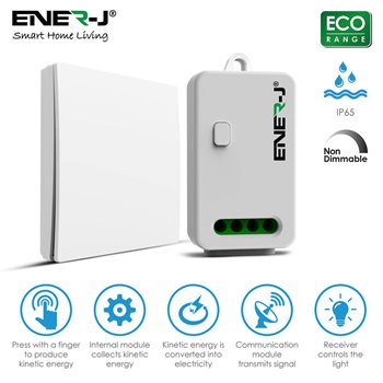 Ener-J 1G Wireless Kinetic SW Bundle Inc 1G Switch and Receiver Module