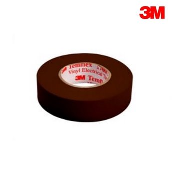 3M Temflex 1500 BROWN PVC Electrical Insulation Tape 20m