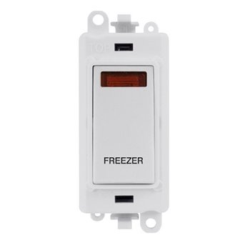 Click Mode Freezer Plain White Engraved 20A D/P SW