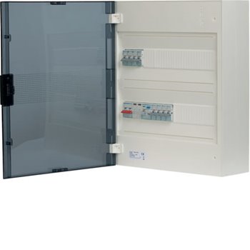 Hager Consumer Unit 2x18 Module with Transperant Door