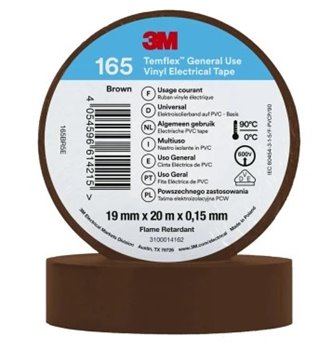 Insulating Tape Brown 19mm X 20Mtr 3M