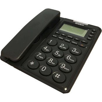Uniden TW6409 Big Button Corded Phone Black
