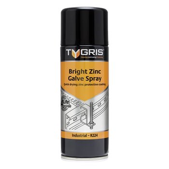 Tygris Bright Zinc Galvanising Spray Industrial R224 - 400ml