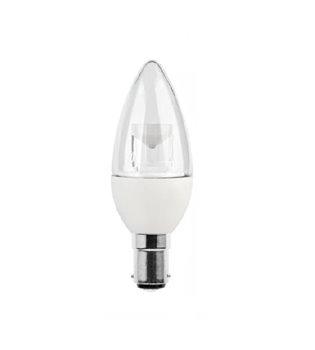 5W LED Candle Lamp C37 SBC B15 Clear 2700K Dimmable (=27W) EVO Light-EVO0048