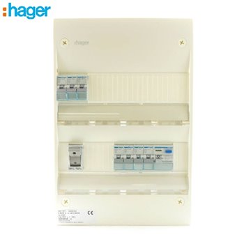 Hager Consumer Unit 3 Row 36 Module (3x12) C/W Door & Backplate IP30 SBE900