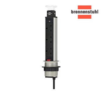 Brennenstuhl 1396203003 3-Way Tower Power Table Extension Socket