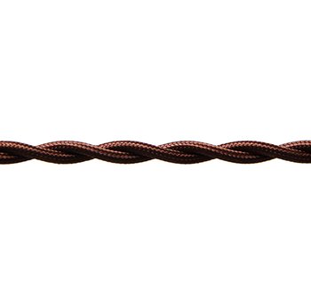 2 Core Brown Braided Flexible Cable